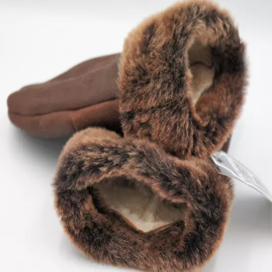 REAL GENUINE 100% SHEEPSKIN SHEARLING LEATHER MITTENS UNISEX WHISKEY BROWN S-2XL