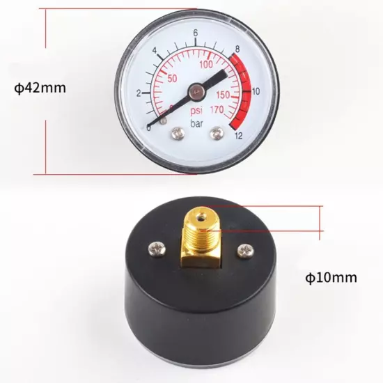 Accurate Measurement Tool for Air Pressure in Compressors 0 170 PSI 0 12 Bar