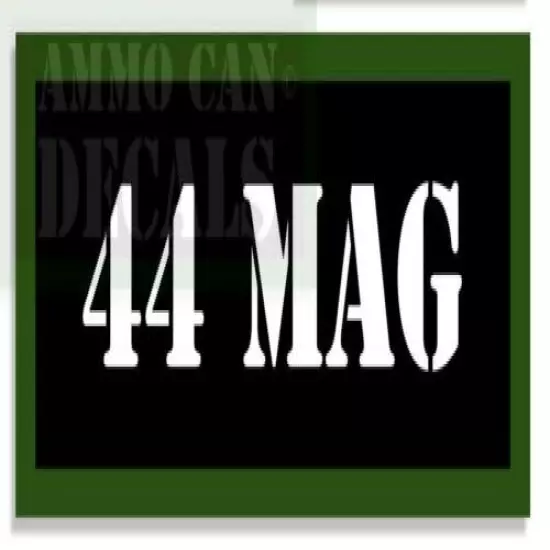 44 MAG Ammo Can LABELS STICKERS DECALS for Ammunition Cases 3"x1.15" 4pack