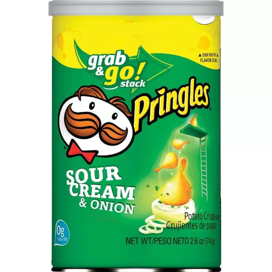 Pringles Sour Cream & Onion 2.50 Oz. Chips 114718 Pack of 12 Pringles 114718