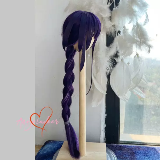 1/4 1/3 Uncle BJD Wig Doll Hair Highlight Long Braid Dark Purple Anime Cosplay