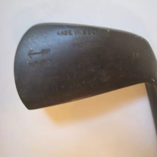 ANDERSON(unmarked) MID-IRON ARROW CLEEK "14" WOOD SHAFT 1910s SCOTLAND GOLF CLUB