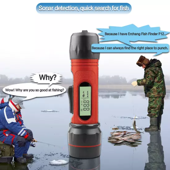 Digital Handle Fish Finder Underwater 100M Depth Sonar Echo Sounder Fishing