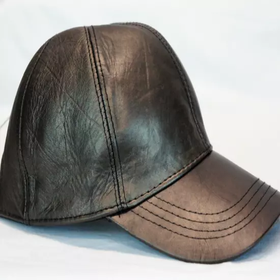 New 100% Real Genuine Lambskin Leather Baseball Cap Hat Sports Visor 40 COLORS