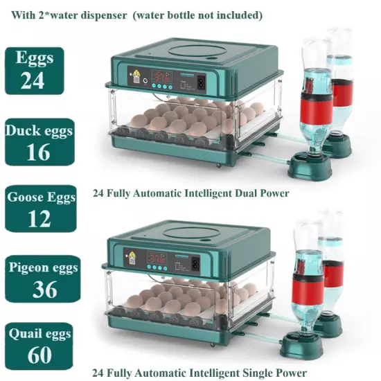 Egg Incubator for Hatching Egg Full Automatic Turning Duck Chicken Quail Egg NEW