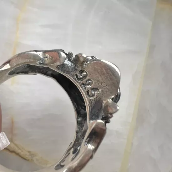 Vintage Japanese BU-BOON Sterling Silver Skull Ring Sterling Silver Size 11 