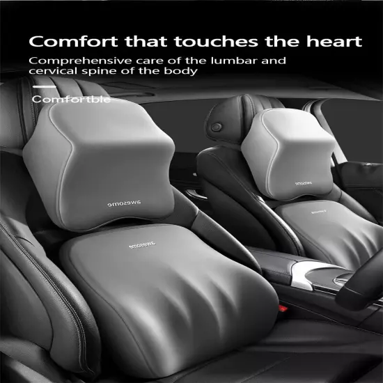 Car Headrest Car Neck Pillow Lumbar Waist Cushion Universal Waist Support