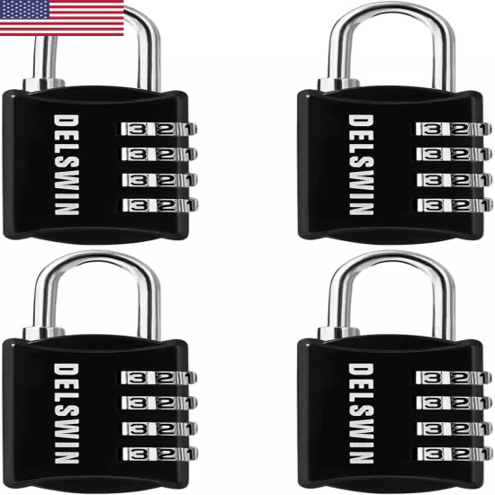 Small Combination Lock for Locker, 4-Digit Mini Combo Lock for Backpack