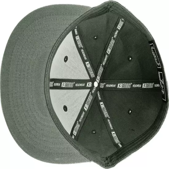 Premium Solid Fitted Cap Baseball Cap Hat, Flat Bill / Brim NEW