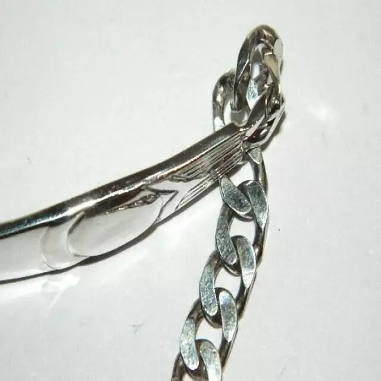 Cuban Chain Bracelet in Sterling Silver 925/ 1000 Length Cm. 19.5 Weight 17.5 g