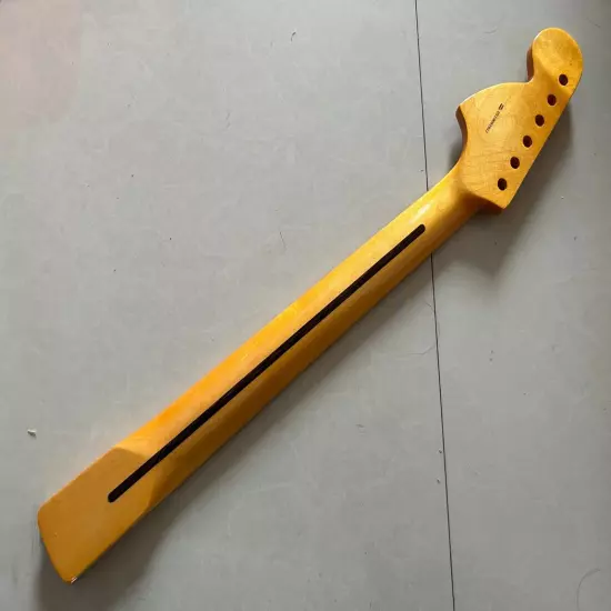 Yellow Maple 22 Fret Electric Guitar Neck For DIY Fender Strat Neck big head