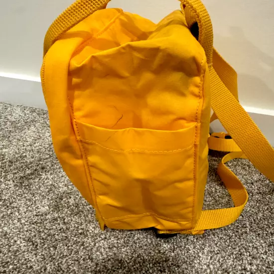 Fjallraven Kanken Mini Backpack Yellow Gold Vinyl 23561