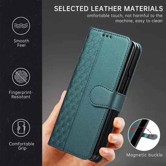 For Samsung Galaxy Z Fold6/Fold5/Fold4/3 Card Slots Folio Wallet PU Leather Case