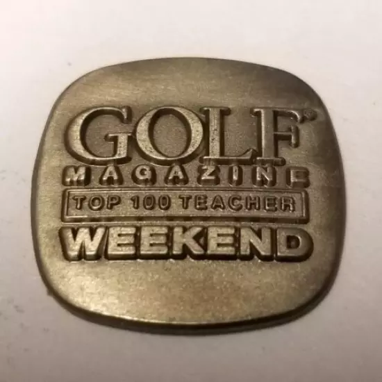 GOLF Magazine "Top 100 Teacher Weekend" Ball Marker Ships FREE w/ BUY IT NOW!