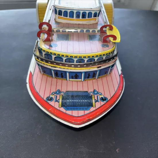 Untested Vintage 1960's Modern Toys Tin Litho Showboat Made In Japan