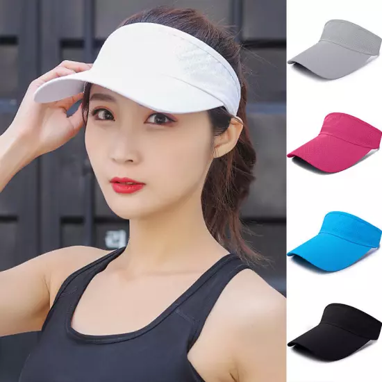 Sun Visor Adjustable Sports Hat Tennis Golf Headband Cap Women Men Visor