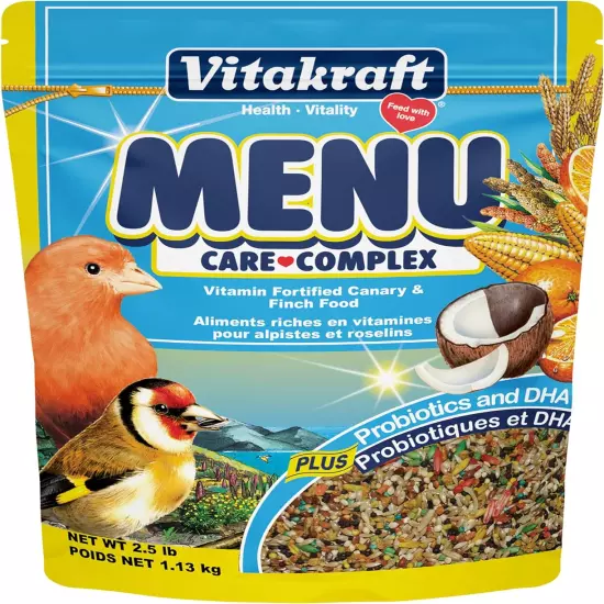 Vitakraft Menu Premium Canary and Finch Food - Vitamin-Fortified - Daily Food fo