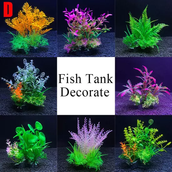 Artificial Aquarium Plants Decoration Fish Tank Water Plant Grass Ornament❥