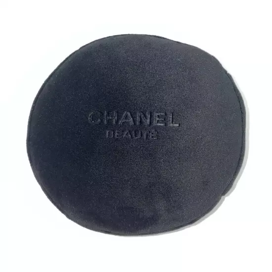 Rare Black Velvet Chanel Travel Mask and Pillow