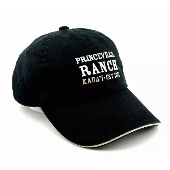 Adult PRINCEVILLE RANCH KAUA'I Est 1831 CAP Black - OSFM - Adjustable