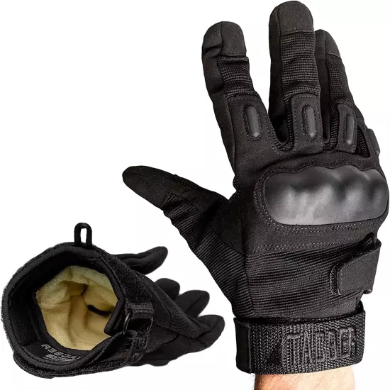 Kevlar Lined Tactical Gloves - Full Hand Protection Black Tactical Gloves, Cut a