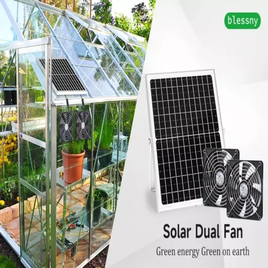 600W Solar Fan Kit Portable Exhaust Fan 18V Solar Panel Outdoor Ventilation Fans