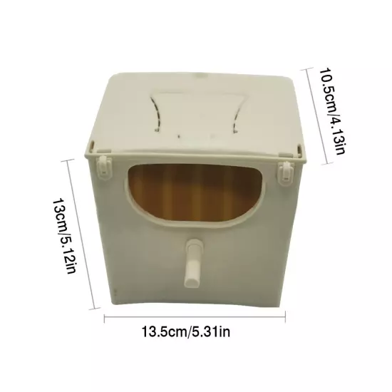 1* White Parakeet Nesting Box Parrot Breeding Box Bird Nest House Cage Mounted