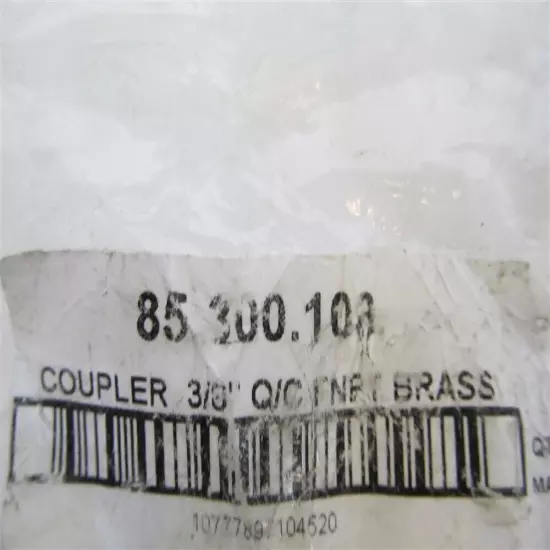 85.300.103, Quick Connect Coupler 3/8" FNPT , Brass