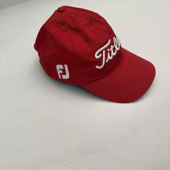 Titleist Pro V1 Foot Joy Hat Mens Red White Adjustable Strapback Cap #1 Golf