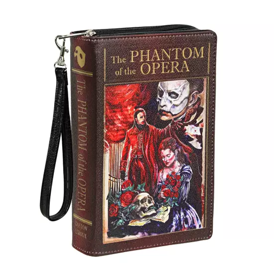 Vinyl Phantom Of The Opera Book Handbag Novelty Clutch Purse Crossbody Bag