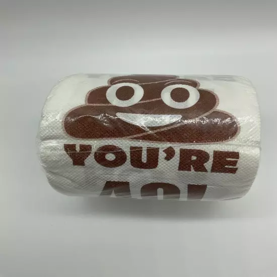 Happy 40th Birthday Gifts, 3-Ply Funny Toilet Paper Roll, Holy Poop You'Re 40th