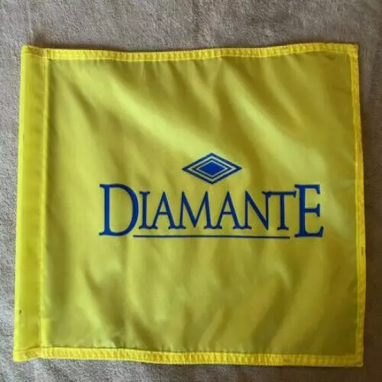 Regulation Solid Tube Golf Flag YELLOW 20x14" DIAMANTE Golf Course Country Club