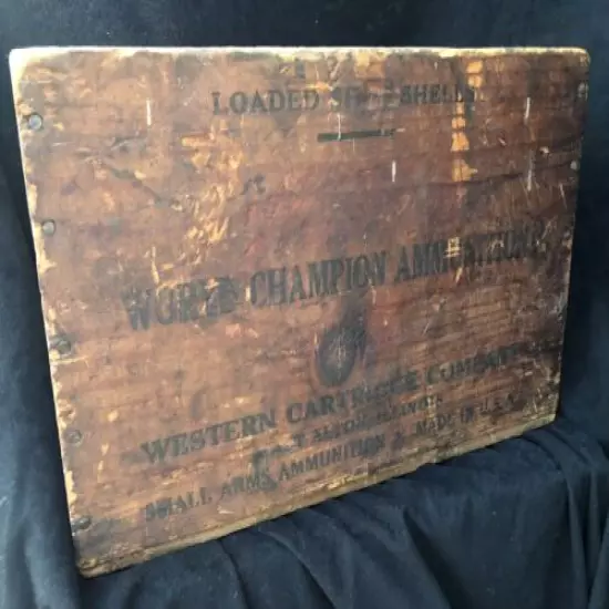 Wooden Western Cartridge Company East Alton Illinois 500 Super 12GA Ammo Box