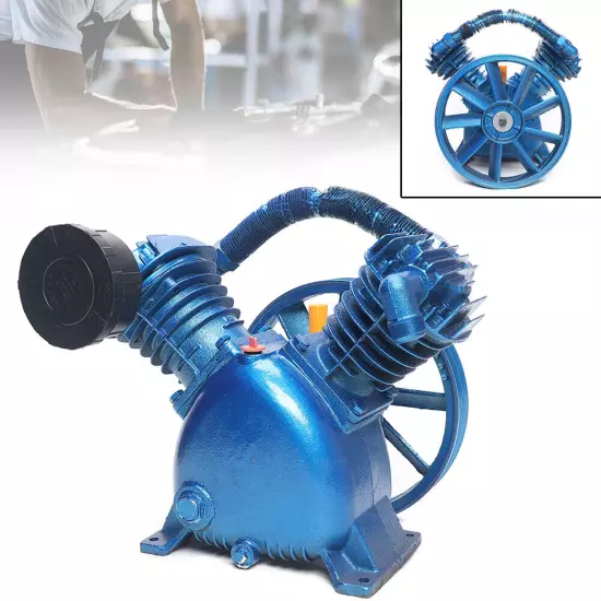 175psi 5HP V Style 2-Cylinder Air Compressor Pump Motor Double Head Double Stage