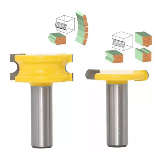 2 PCS Router Bit T-type Arc Milling with 1/2-inch Shank Electric P7L1