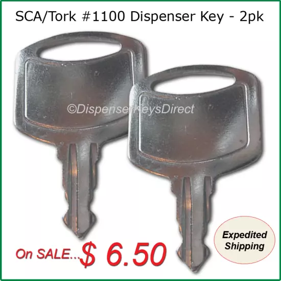 Tork Dispenser Key for Paper Towel and Toilet Tissue Dispensers- (2/pk.)