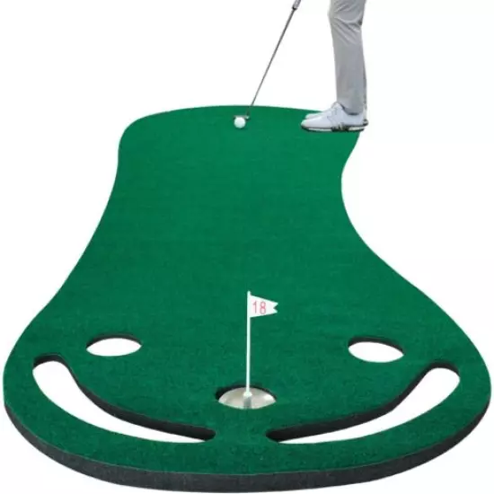 Golf Putting Mats Practice Mat Leisure Easy Folding Three Hole Home Putting SBR