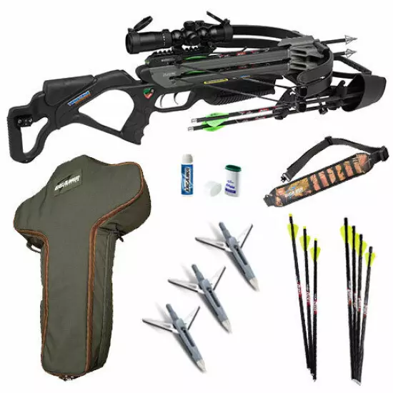 Excalibur Twinstrike Tac 2 Crossbow Pro Package - Lighted Arrows and More! 