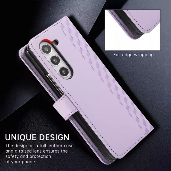 For Samsung Galaxy Z Fold6/Fold5/Fold4/3 Card Slots Folio Wallet PU Leather Case