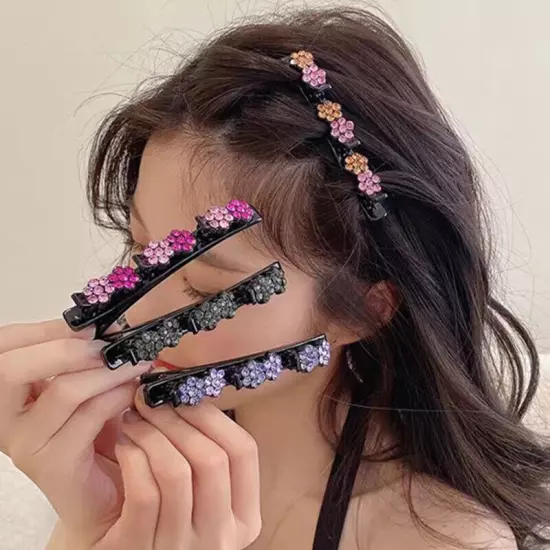 Bling Crystal Hairpins Headwear Women Girls Rhinestone Hair Clip Pins BarretteX1