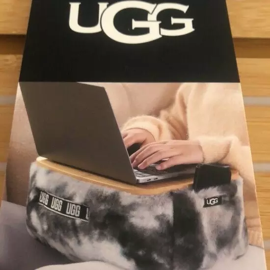 Ugg Polar Faux Fur Laptop Tablet iPhone iPad Phone Lap Desk Gray White