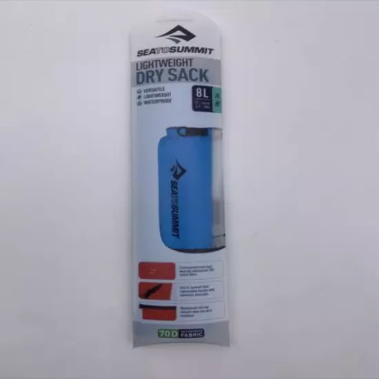 Sea to Summit 8 Liter Dry Sack Waterproof Compact Lightweight Versatile NEW