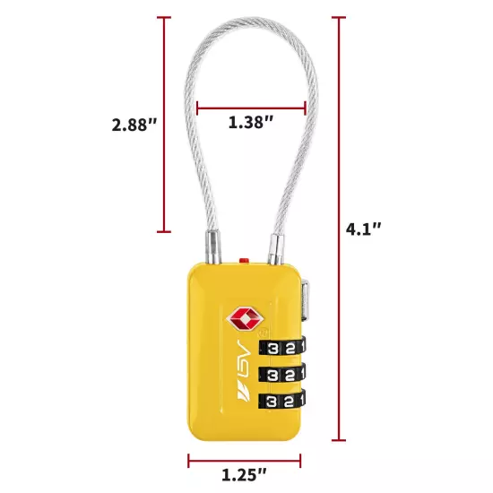 BV TSA Luggage Lock Suitcase Travel Lock Digit Combination Multi-Colors (2 Pack)