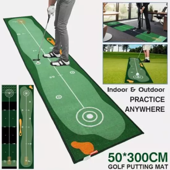 Golf Hitting Mat For Home Golf Training Thick Smooth Indoor Practice Putting Rug