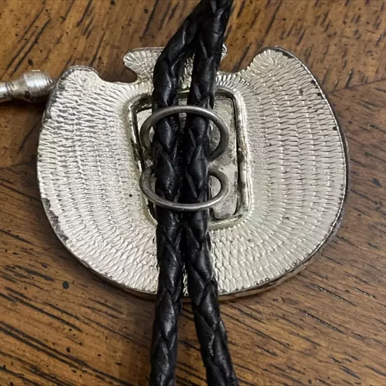 Bolo Tie Silver And Gold Tone Horse Head Horse Lucky Western Wear Cowboy Event 