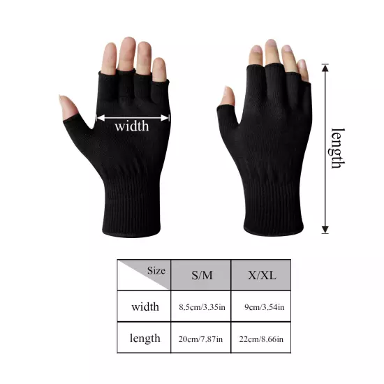 EvridWear Men Women Merino Wool Knit Liner Gloves Finger/Fingerless/Touchscreen