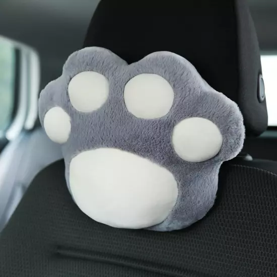 Cute Universal Plush Neck Pillow Comfort Car Headrests Cat Claw Women Cushion~Ð