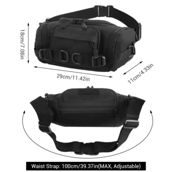 Tactical Men's Waist Pack Fanny Bag Military Multi-pocket Shoulder Bag Crossbody