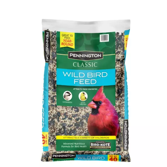 Pennington Classic Dry Wild Bird Feed and Seed, 40 lb. Bag, 1 Pack