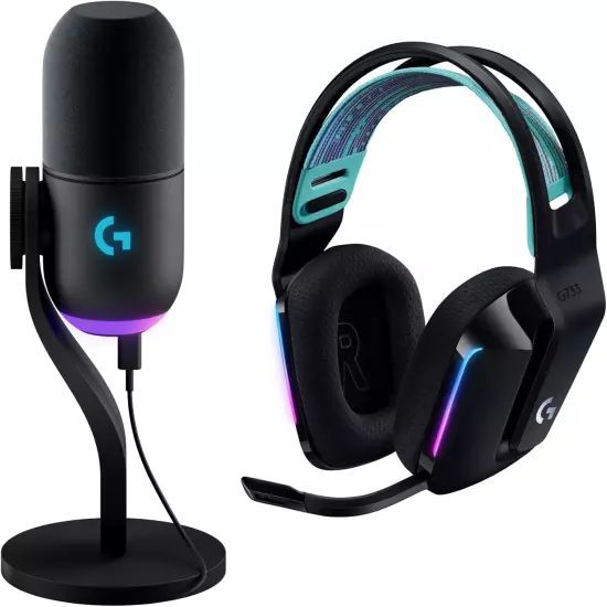 Logitech G733 LIGHTSPEED Wireless Gaming Headset with Suspension Headband, LIGHT